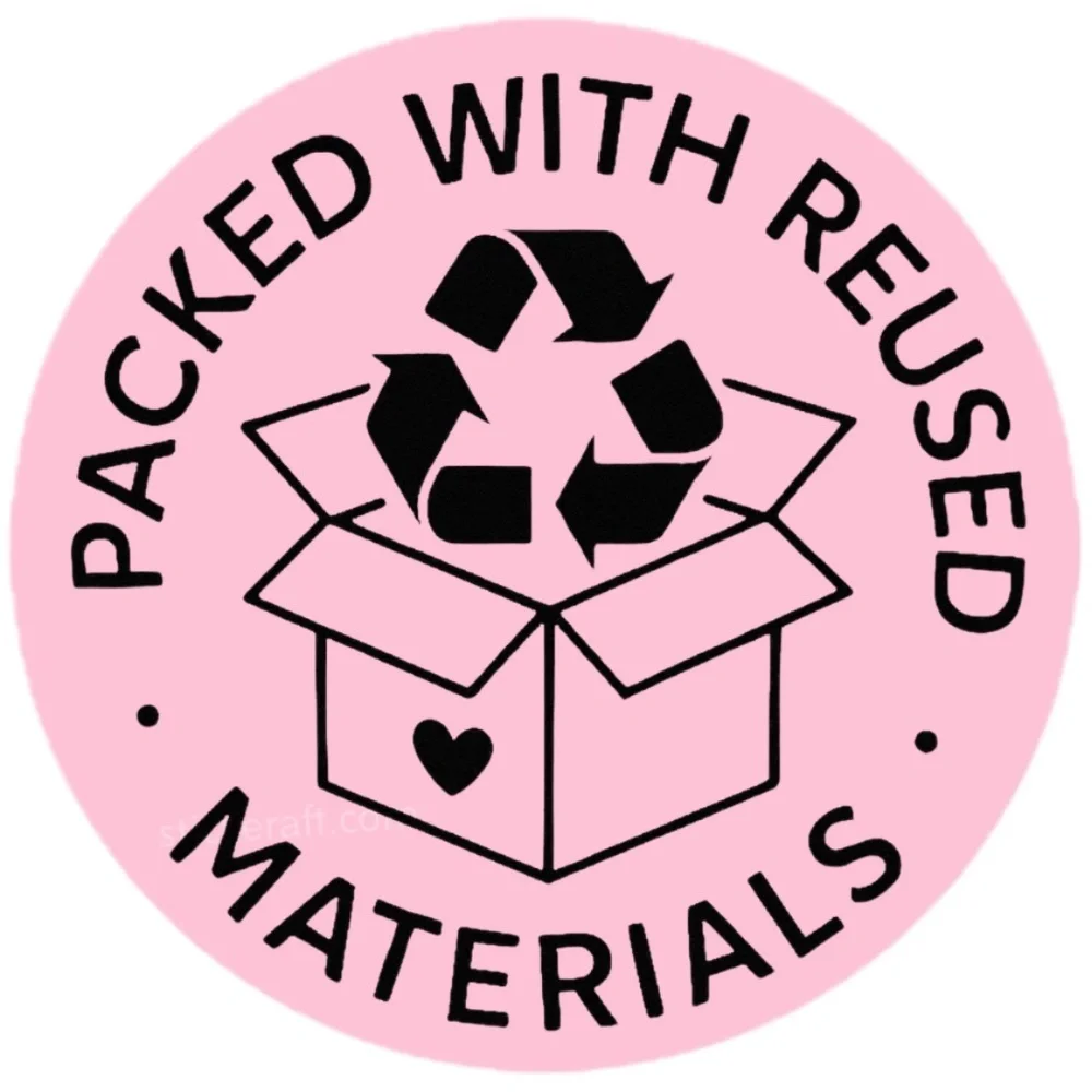 Packed With Reused Materials Stickers – 2